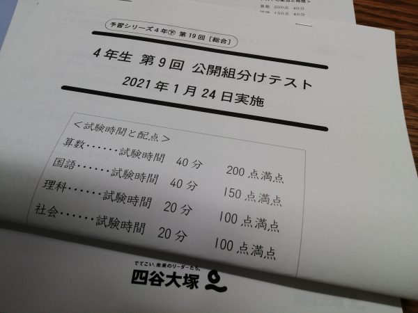 2021年 5年生 第１～9回 四谷大塚 組分けテスト - 参考書